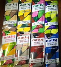 Natty Organic Flavored Full-Width Herbal Papers Variety Sampler 8/4ct packs 32pc picture