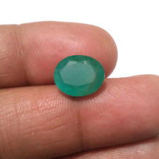 Unique Zambian Emerald Oval Shape 5.55 Crt Fabulous Green Faceted Loose Gemstone picture