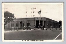 Columbia SC-South Carolina, USO Club, Antique, Vintage c1943 Postcard picture