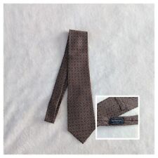 Burberry Silk Vintage Tie Brown Blue Geometric Pattern picture