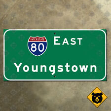 Ohio Interstate 80 east Youngstown highway road sign 24x12 picture