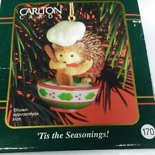 Carlton Cards Hedgehog Ornament  'Tis the SeasonINGS  NIB   Festive Collectible picture