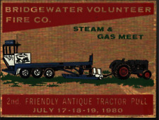 Bridgewater VA Fire Co 2nd Annual July 1980 Steam Gas Meet Firewall Dash Plaque picture