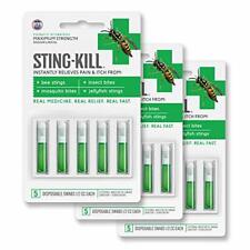 Sting-Kill First Aid Anesthetic Swabs, Instant Pain + Itch Relief Pack of 3  picture