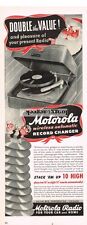 1941 MOTOROLA Wireless Automatic Record Changer Phonograph VINTAGE Print Ad picture