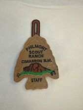 Vintage Boy Scout Philmont Scout Ranch  Staff Arrowhead Patch picture