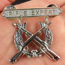 USMC US MARINE CORPS RIFLE QUALIFICATION EXPERT SHOOTING BADGE PIN picture