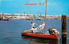 Postcard  1950s New Jersey Lavallette Boating sail Parlin Color NJ24-3534 picture