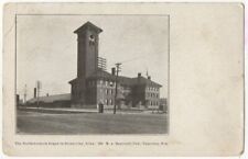 041721 NORTHWESTERN TRAIN DEPOT SIOUX CITY IA VINTAGE POSTCARD 1914 picture