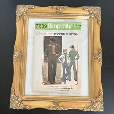 Vintage 1970s Simplicity 7639 Men’s Jacket + Pants Sewing Pattern 38 40 UNCUT picture