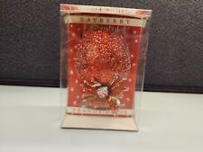 Vtg Red Bayberry Scented Glitter Covered Brandy Glass Retro 1960s Christmas New picture