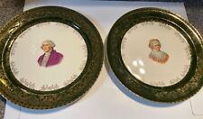 Vintage TST Taylor Smith George & Martha Washington Pair of Collector Plates picture