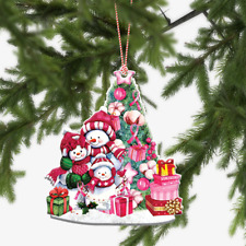 Breast Cancer Awareness Car Ornament, Breast Cancer Pink Ribbon Xmas Ornament picture