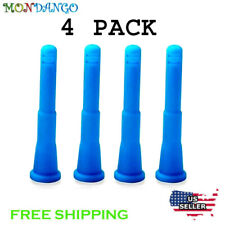 4” Silicone Downstem 14mm Male For Hookah Bowl Piece 4-PACK BLUE picture