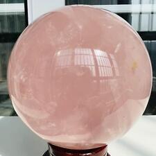 Natural Pink Rose Quartz Sphere Crystal Ball Decor Reiki Healing 4.15LB picture
