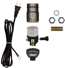 Creative Hobbies Make a Lamp Kit with Basic Hardware - Black Cord, Grey Socket picture