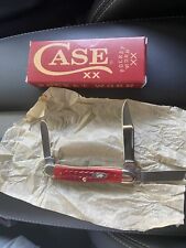 Case xx Stockman Knife Pocket Worn Jigged Old Red Bone Handle 00786 picture