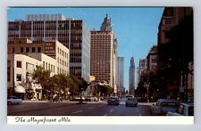 Chicago IL-Illinois, Michigan Avenue, Magnificent Mile, Vintage Postcard picture
