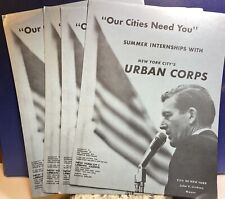 Original New York City Mayor John V Lindsay Urban Corps Internship 1960s Flyers picture