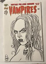 Vampires: Blood Shot #1C W/ Original Drawing Signed By Forte With COA Horror picture