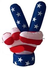 HALLOWEEN JULY 4TH PATRIOTIC MEMORIAL DAY PEACE HAND INFLATABLE AIRBLOWN 6 FT picture