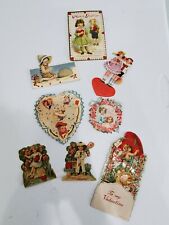 Antique German Pop Up Valentines Cards Set of 8 Honeycomb Holiday Cards Old picture