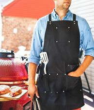 Professional Cooking Apron for Kitchen Grill Restaurant Gift Pocket Black Apron  picture
