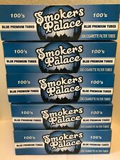 Smokers Palace Blue 100's Size-5 Boxes Tubes 200 Cigarette Filter Premium Tubes. picture