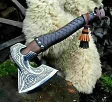 Medieval Axe Viking Axe Hand Forged Axe Men's Gift, camping, hiking,NS-10  picture