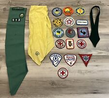 Vintage Girl Scout Of America & Brownies Patch Lot (16) & Scarves picture