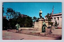 Columbus OH-Ohio, William E. McKinley Statue, Capitol Entrance, Vintage Postcard picture