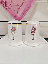 VIntage Retro Diner Salt and Pepper Shakers Car Hop Girl Set of Two Shakers picture