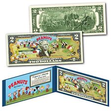 PEANUTS Charlie Brown BASEBALL Officially Licensed Genuine Legal Tender $2 Bill picture