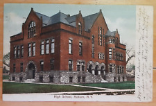 Postcard Auburn New York Old Brick High School Building picture
