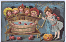 1910 Halloween Party Apple Bobbing Jack-O-Lantern JOL Victorian Children picture