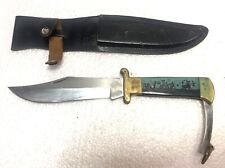 Vintage ACE of Spades Lucite Scene Bowie Hunting Knife JAPAN picture