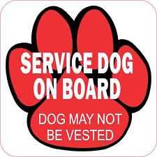 4.5in x 4.5in Service Dog on Board Magnet Car Truck Vehicle Magnetic Sign picture