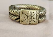Antique Bracelet Amazigh Silver Coin Ethnic Vintage Africa Ethiopia (Small) picture