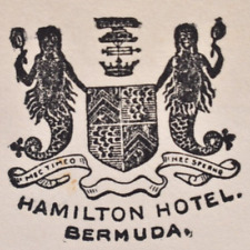 Vintage 1937 Hamilton Hotel Restaurant Menu Church Street Bermuda picture
