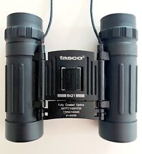 Tasco Binoculars Vintage Coated Optics 8x21 Small Bird Watching With Case E17 picture
