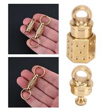 2pcs Quick Release Keyrings Brass Detachable Universal Joint Keychain With Rings picture
