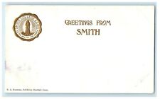 c1905 Greeting from Smith, Smith College, Northampton Massachusetts MA Postcard picture