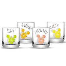 Disney Mickey Mouse Citrus Short Drinking Glass - 10 oz - Set of 4 picture
