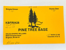Vintage QSL Card Ham CB Amateur Radio Pine Tree Base Dale Sherry Williams MI picture