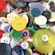 Vintage Estate Sale Buttons Lot 100 Various Sizes Shapes Colors Types Usable u picture