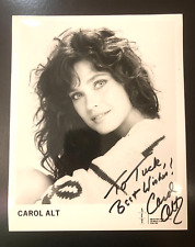 Young Carol Alt Signed B&W 8x10 Publicity Photograph Model Actress picture
