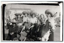 c1950's Tijuana Tourist Sombrero Mexico RPPC Photo Unposted Vintage Postcard picture