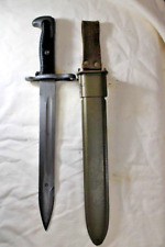 Vintage WW2 US Military Italian Issue M1 Garand Bayonet Knife with Scabbard G16 picture