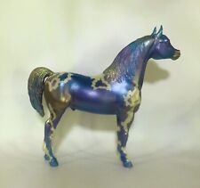 Breyer Proud Arabian Stallion Custom Blue/Purple/Gold Pinto picture