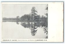 c1920's Charles F. Locke Groceries & Hardware Lakeport New Hampshire NH Postcard picture
